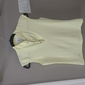 Daily Sports yellow golf sleeveless cap sleeve top small